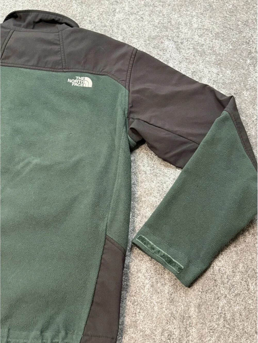 North Face Men’s Windstopper Fleece Soft Shell Jacket Medium Green Black